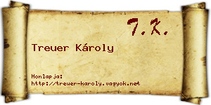 Treuer Károly névjegykártya